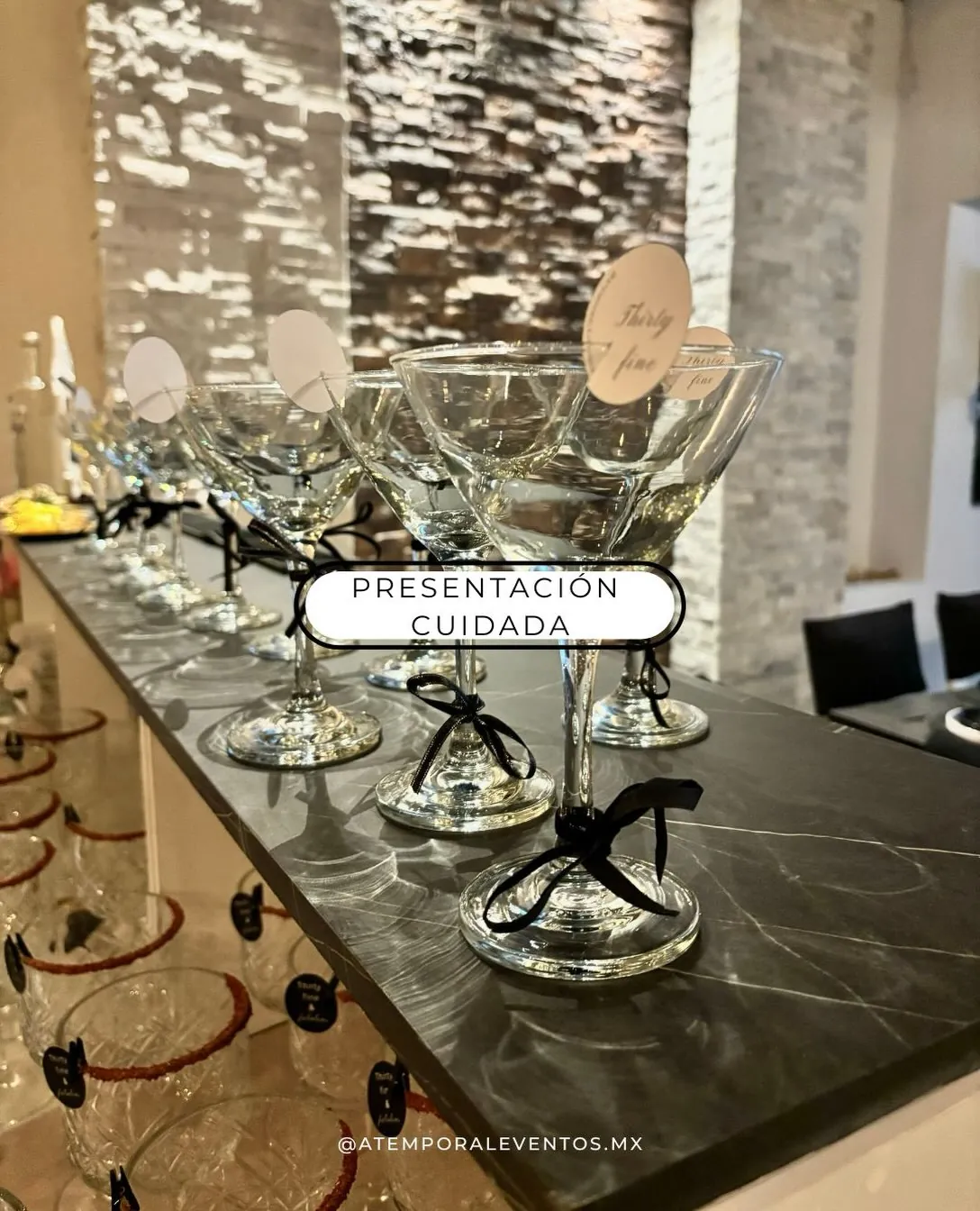 Copas listas para servicio